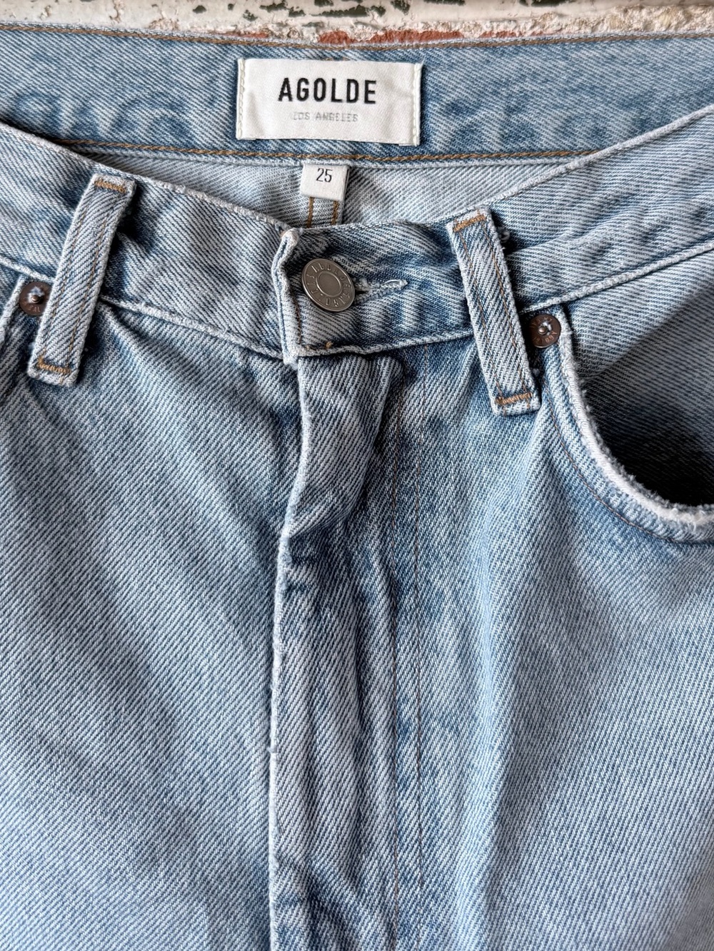 Agolde Pinch Waist High Rise Kick Jeans in Riptide - Picture 6 of 13